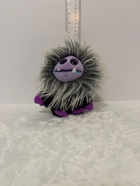 Retired Ty Fizzys Jips 2015 Black/Purple Monster Beanie Plush 8" RARE